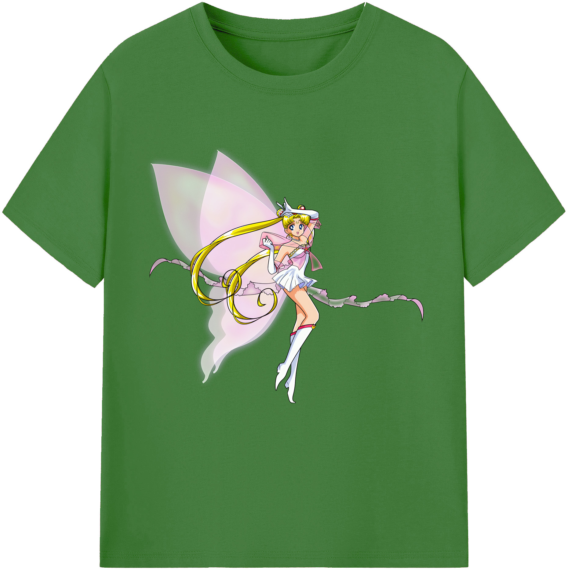 （画像用） 美少女戦士セーラームーン 月野 うさぎ つきの うさぎ Sailor Moon Tsukino Usagi レディースカジュアルプリントTシャツ（綿100％）